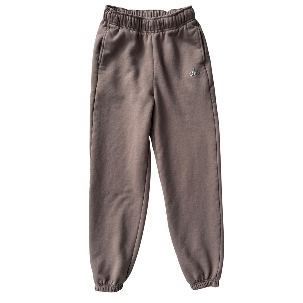 ALO YOGA Alo Accolade Fleece Sweatpants Joggers Taupe XXS